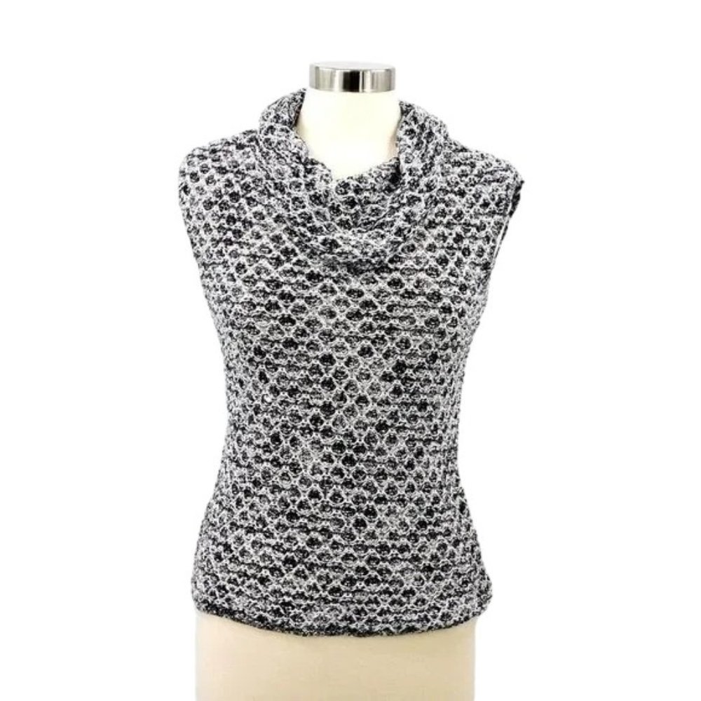 Jones of NY Sleeveless Linen Blend Cowl Neck Top